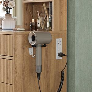 FUSOU [ Valentine's Day ] 47'' W Fluted Vanity Desk, Makeup Vanity with Power Oultlet, 7 Drawers Vanity with 10 LED Lights and Mirror, 3 Lighting Modes Adjustable, Glass Top, Vanity with Chair for Bedroom, Natural