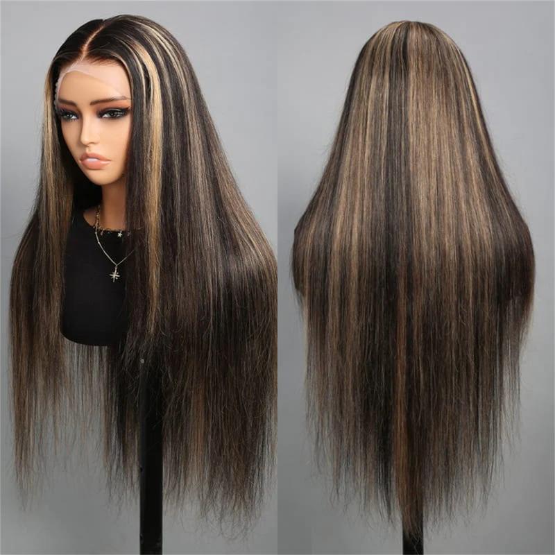 Megalook Wear Go Glueless Wigs Pre Cut 6x5 HD Lace Straight Lace Front Human Hair Wigs Bleached Tiny Knots Easy Put On Go Beginner Friendly Wig