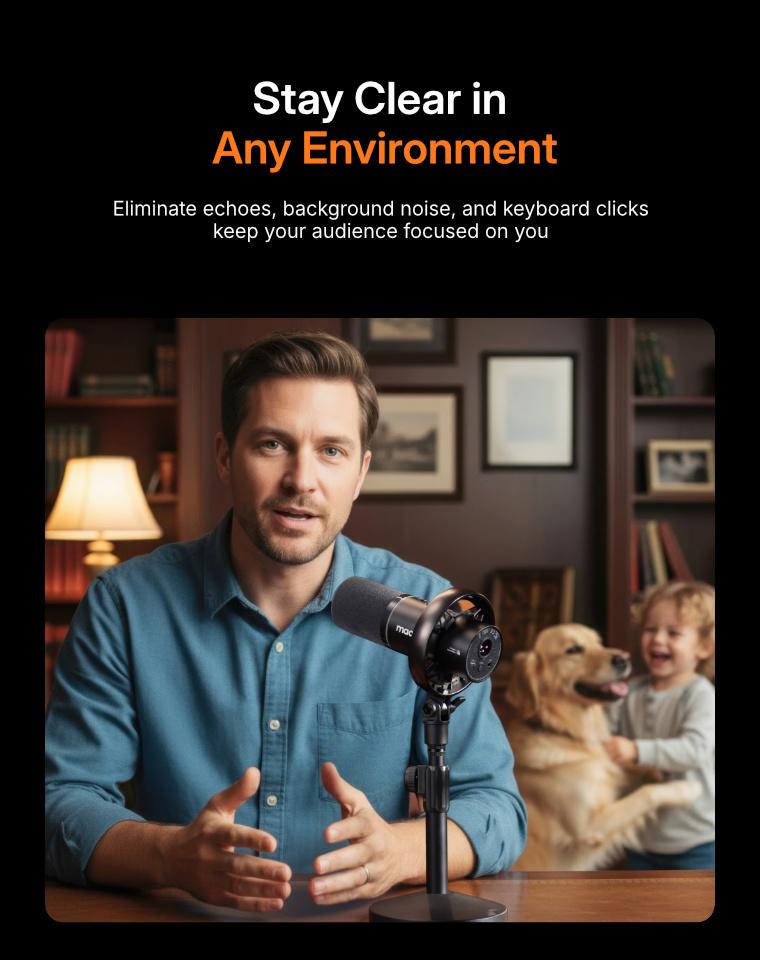 Maono PD200W Hybrid Wireless USB and XLR microphone for PC, Android smartphone, tablet, and Camera, Consoles, perfect for all podcasters, live streamers, gamers, and content creators.