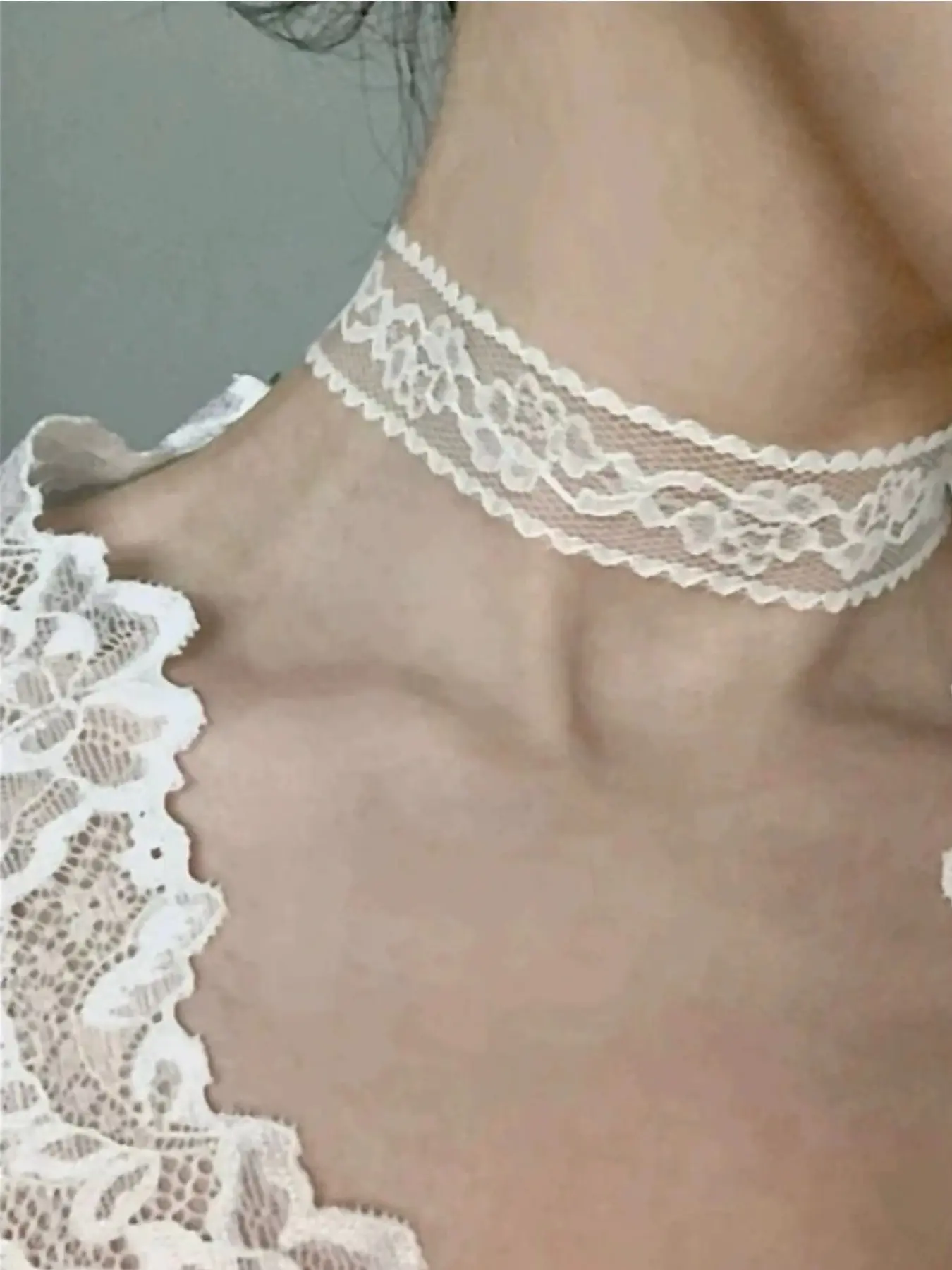 Fashion Rose Lace Choker Necklace for Women, Layerable Hollow Out Lace Party Holiday Versatile Elegant Necklace, Stylish Jewelry Accessory, Wearable Jewelry, Fashion Accessories, Layered Necklaces, Necklace Gift