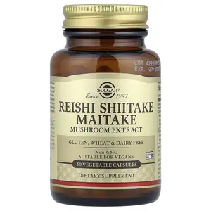 Solgar Reishi Shiitake Maitake Mushroom Extract, 50 Vegetable Capsules
