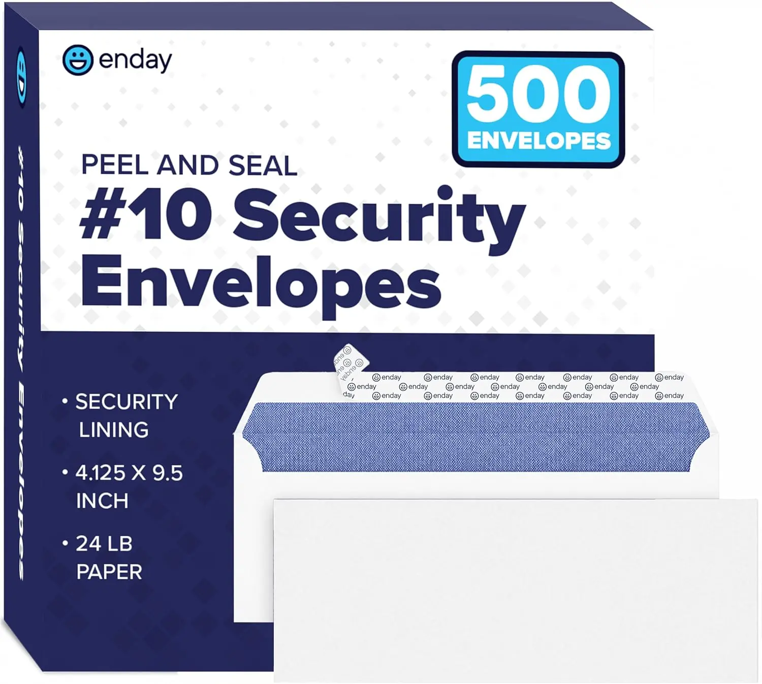 #10 Security Envelopes Letter Size Self Seal, 500 Count Windowless Security Tinted, 4-1/8" x 9-1/2", Business Mailing Envelopes for Home Office School Documents