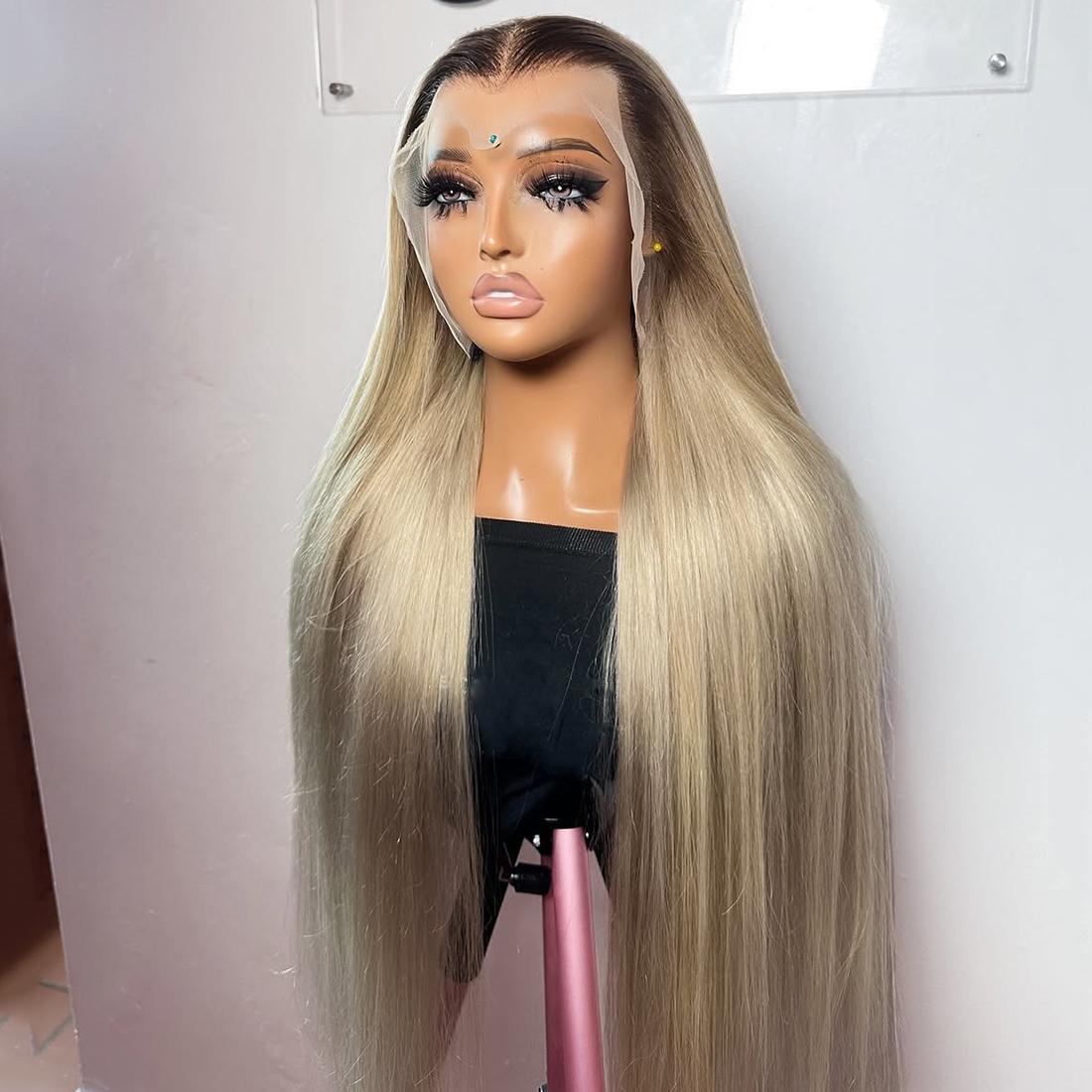 Upgrade Straight 13x4 Lace Front Ash Blonde Wig Human Hair For Women Ash Blonde Wig Hd Lace Frontal Wig Longer Blonde Human Wig 200 Density SpringStatements