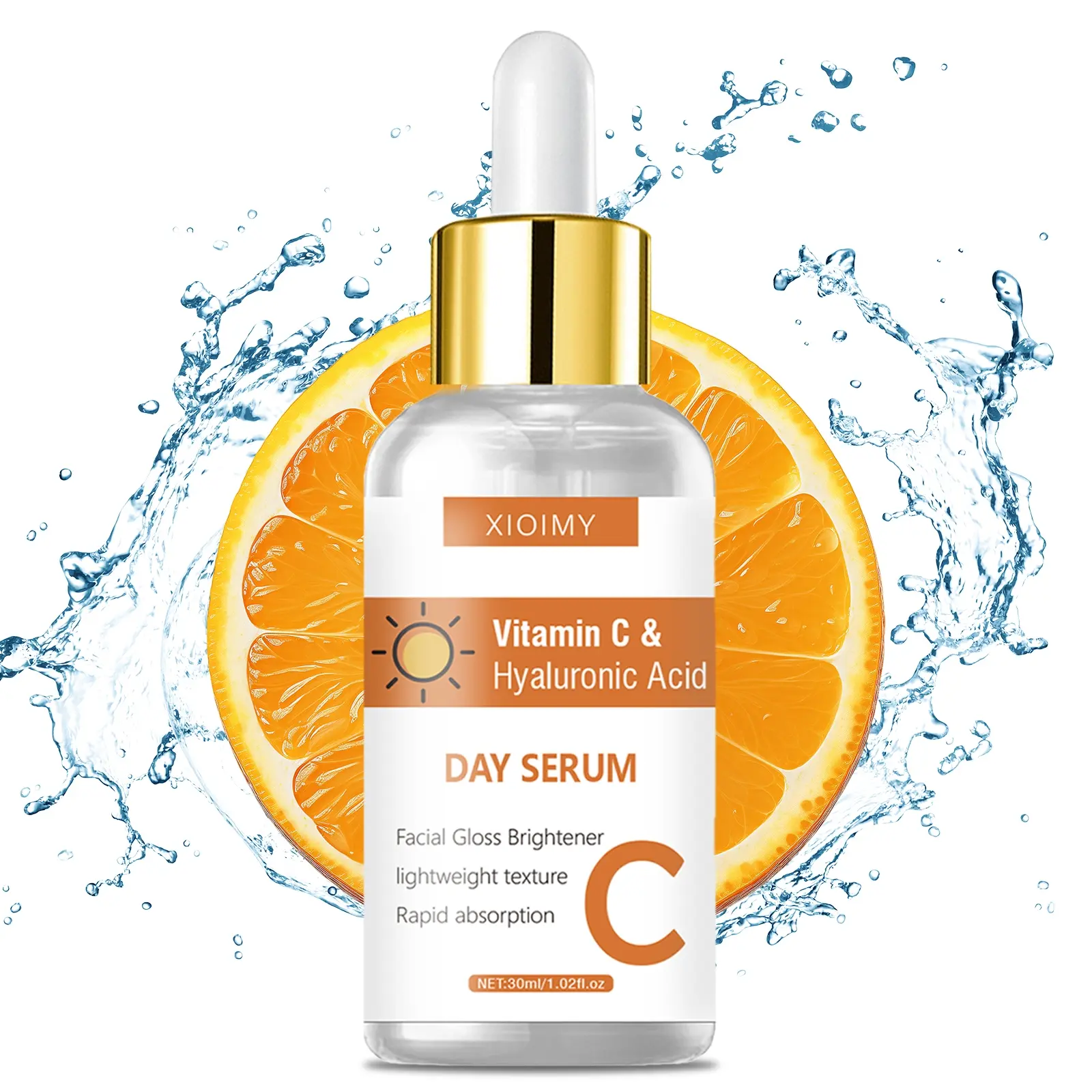 30ML Vitamin C & Hyaluronic Acid Essence, Natural Ingredients, Brightening Skin, Dark Spot Brightening, Firming, Deep Moisture, Suitable for All Skin Types, Brightening and Hydrating Serum, Advanced Brightening Serum