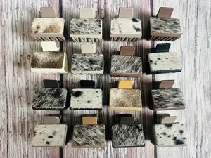 Neutral Cowhide Hair Clips