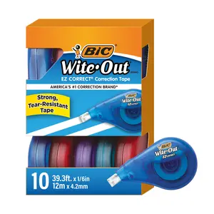 BIC® Wite-Out® Brand EZ Correct® Correction Tape, White, 10 Pack