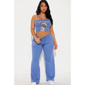 Ed Hardy NYC Tube Top Pant Set - Blue 9