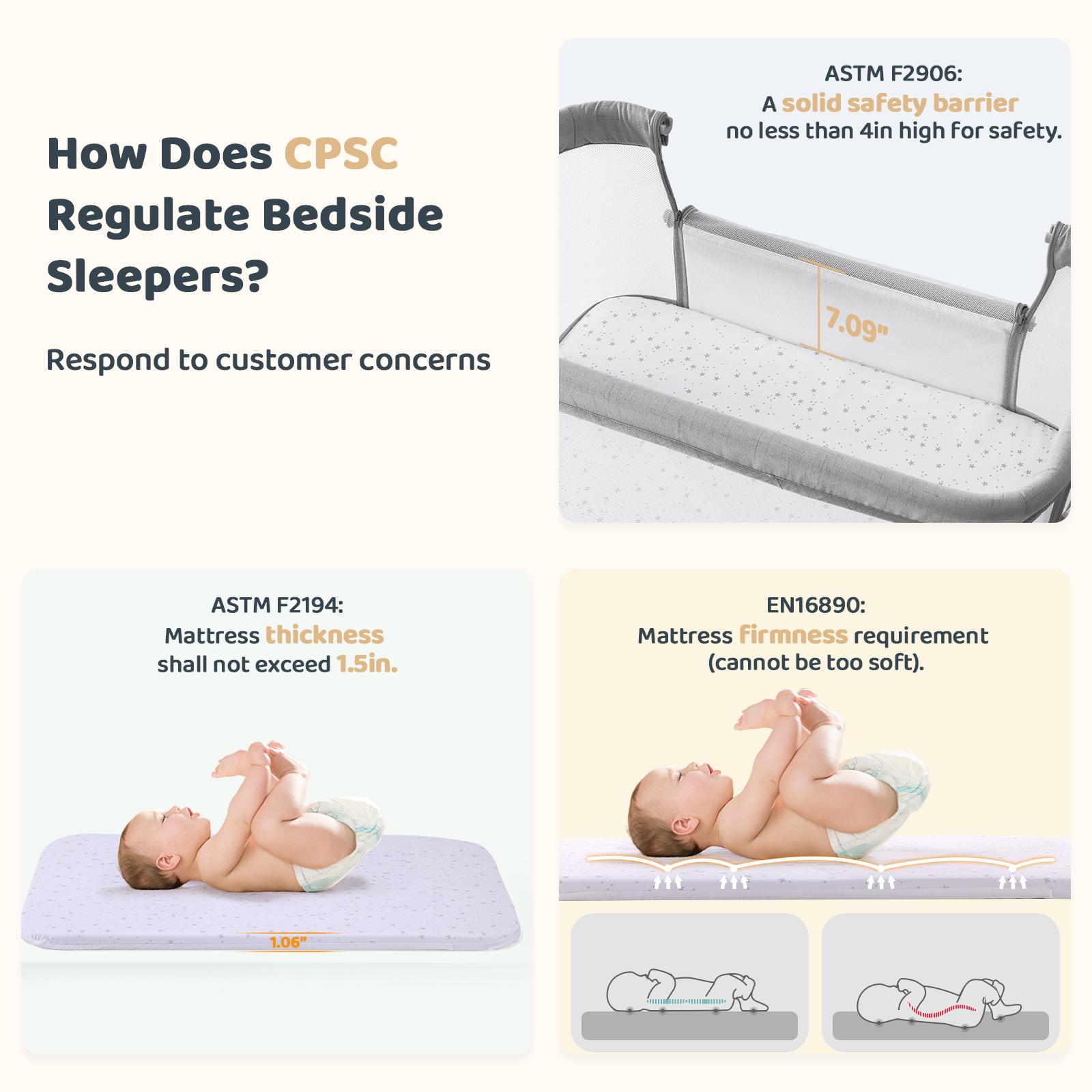 HARPPA Baby Bassinet 2-in-1 Cuddly Lite &Bedside Sleeper, storage Bassinet for Baby with Wheels & Storage Basket, Portable Crib, Breathable Mesh and Mattress, Height Adjustable