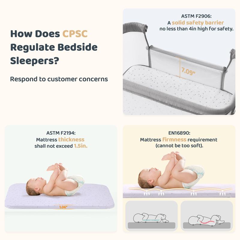 HARPPA Baby Bassinet 2-in-1 Cuddly Lite &Bedside Sleeper, storage Bassinet for Baby with Wheels & Storage Basket, Portable Crib, Breathable Mesh and Mattress, Height Adjustable