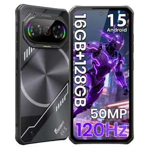 FOSSIBOT F114 Rugged Smartphone Unlocked, 16GB+128GB/2TB Android 15 Rugged Phone, 5000mAh Battery Cellphone,50MP+2MP+8MP Camera,Dual SIM 4G Phone,IP68 / IP69K, NFC