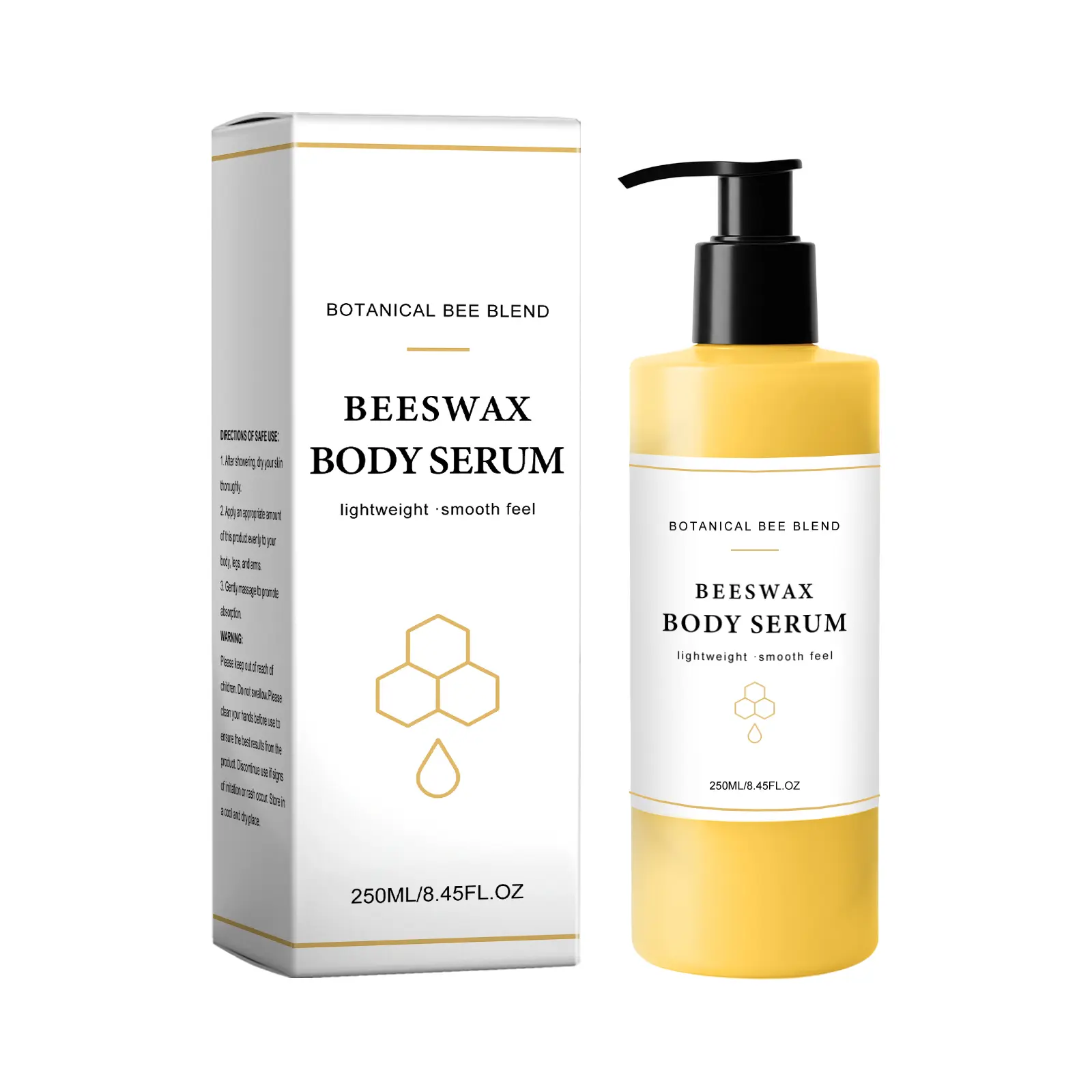 Beeswax Body Serum, Waterless Body Oil Moisturizer with Avocado Oil, Castor Oil & Shea Butter for Soft, Radiant-Looking Skin, Lightweight Wet Skin Formula, Sweet Vanilla, 8.45 fl oz