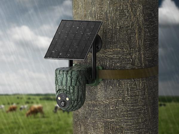 4G LTE Cellular Solar Powered Surveillance Security Camera CB84S – 2K HD Video 360° View, No WIFI, Remote APP Controlled, Motion Activated, Night Vision, Outdoor, 4G Data Card Included (Data refill is required)