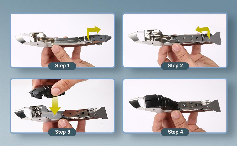 25PCS Caulking Tool Kit, Stainless Steel Caulk Remover Tool, 4 in 1 Grout Removal Tool for Bathroom, Kitchen, Floor, Window, Sink Joint, Frames Seal