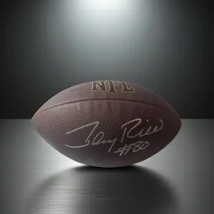 Jerry Rice Signed Football With Heritage COA