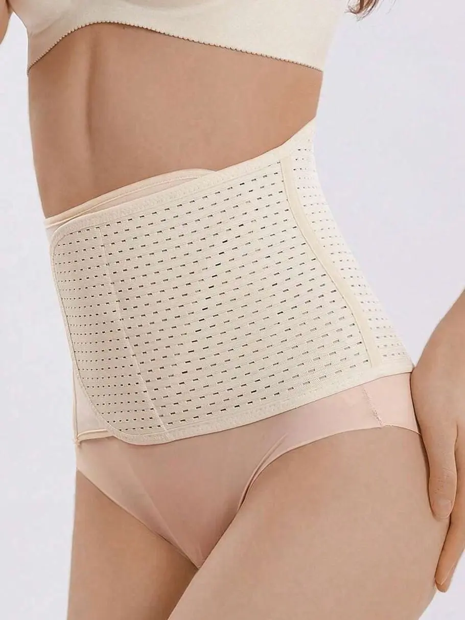 Belly Slimming Waist Trainer Belt, Adjustable Waist Cincher With Breathable Mesh Panel