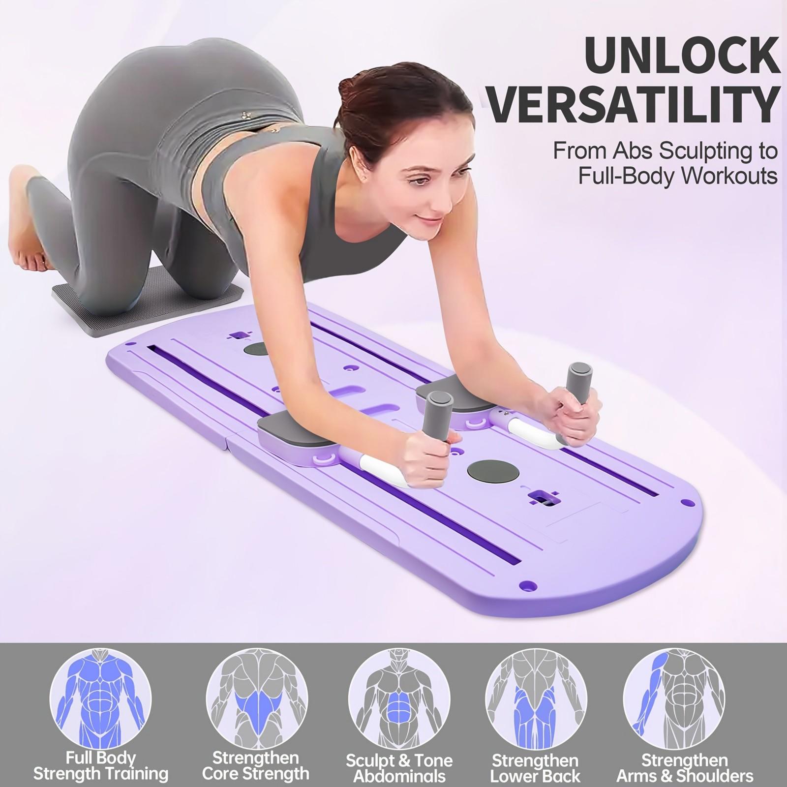 Yoga Board,8 in 1 Multi-Functional ABS Yoga Board Pilates Board - High Quality PVC for Abdominal And Core Strength Training, Folding And Portable Design, Home Fitness Equipment for Men And Women