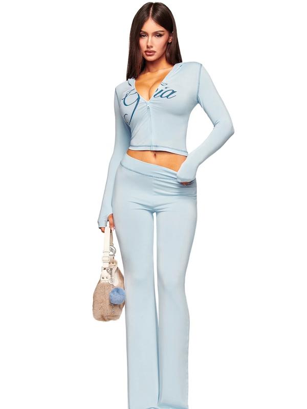 I.AM.GIA Blare Tracksuit Set - Soft Fabric, Wide Elastic Waistband, Water-Based Logo, Pink Stitching, Pull-On Construction