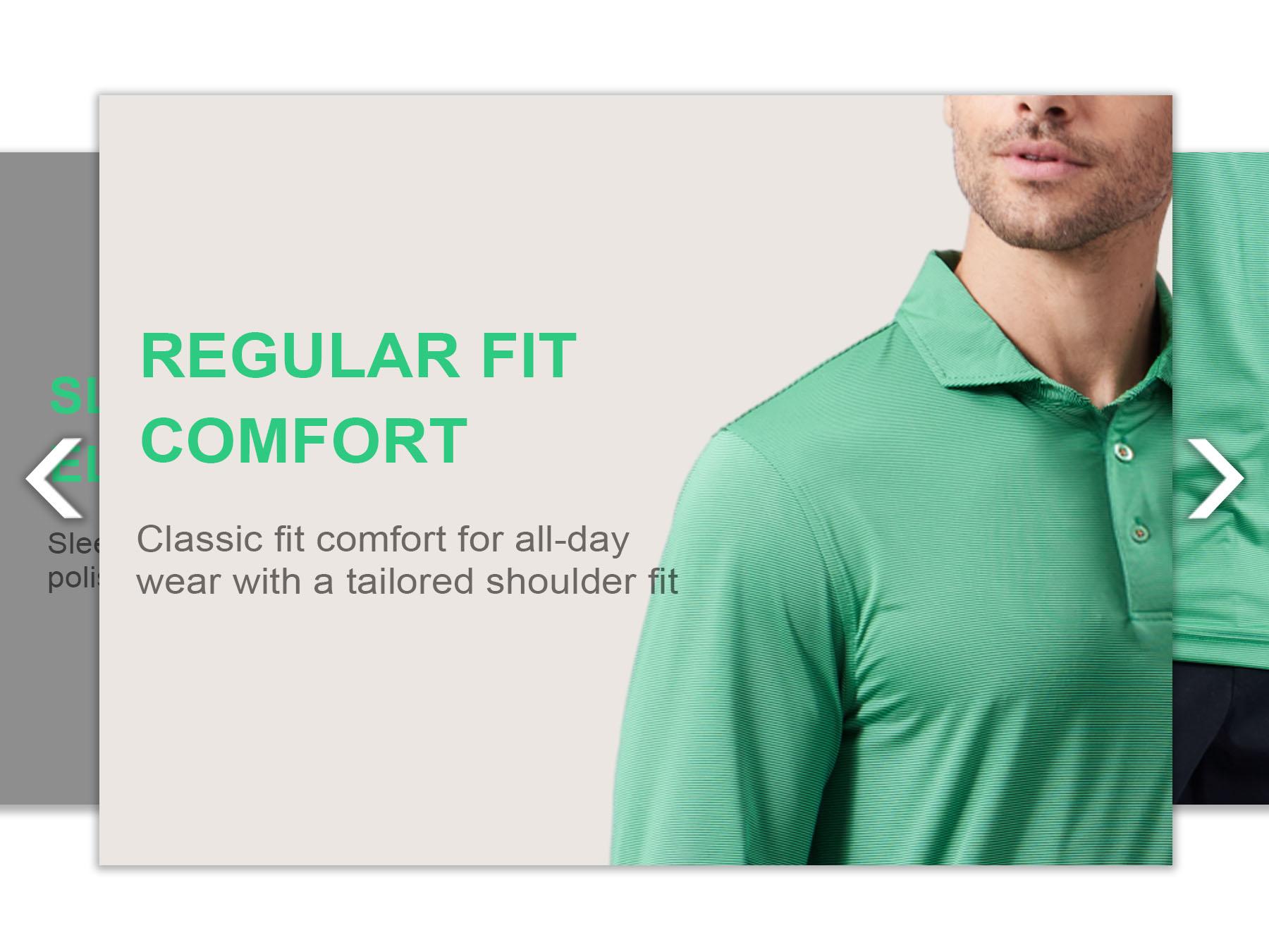 MAELREG Men’s Long Sleeve Striped Polo Shirt, Lightweight Dry Fit Moisture-Wicking Performance Golf Top SpringStatements