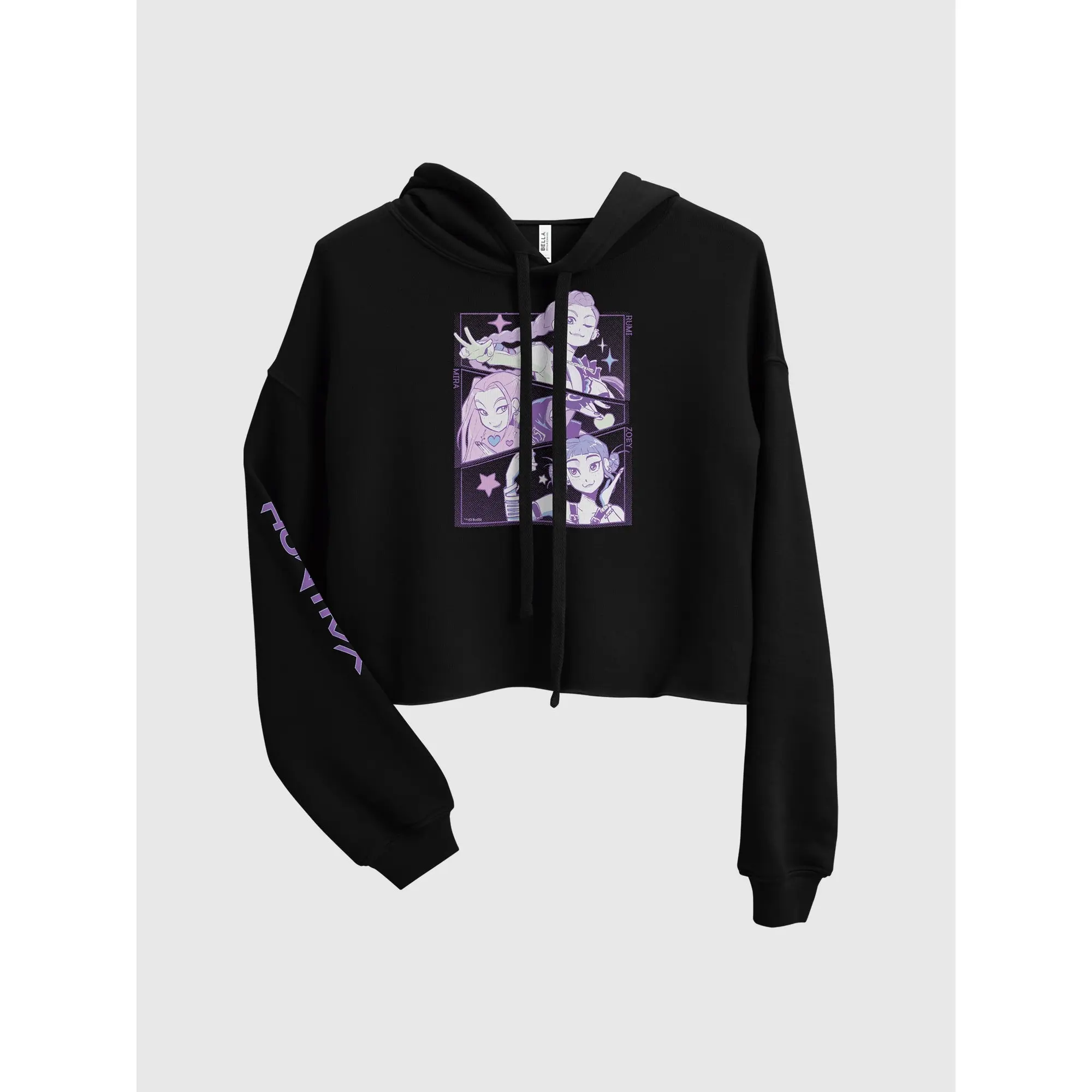 Netflix KPop Demon Hunters HUNTR/X Women’s Graphic Hoodie – Cropped & Classic Pullover Sweatshirt, Soft Fleece K-Pop Fan Merchandise