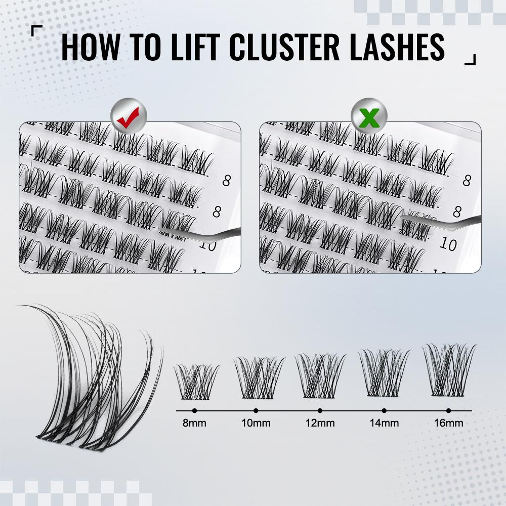 Velure | AiryCute Velour Luxe Collection Upgrade U Lashes with Ultra-Dense, Waterproof, Long-Lasting Lashes | Venus | Natural Daily | Beginner-Friendly DIY Lashes for a Flawless, Voluminous Look | Trendy & Must-Have Clusters