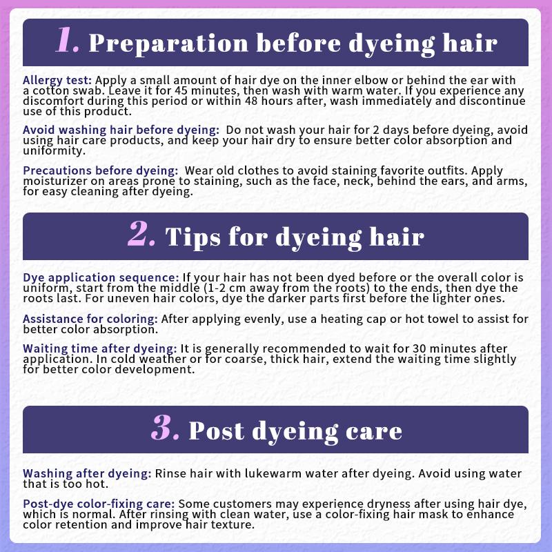 Brown and Black Hair Dye Home Use （Two-bottle set ） Integrated Comb Cream Plant Essence No Damage Long-lasting Color Fixing Plant-Based Ingredients