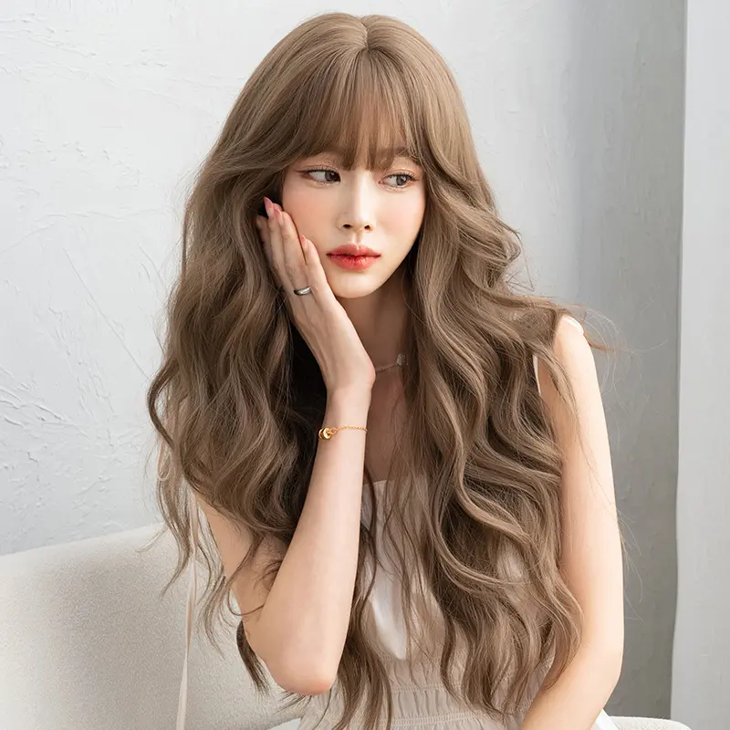 Women's Synthetic Costume Wig - Long Wavy Full-Head, Stylish, Voluminous, Natural-Looking Hair Accessory