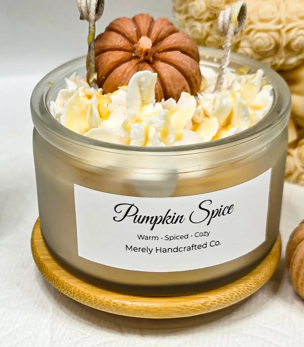 Pumpkin Spice Mini Dessert Candle – 4 oz Fall Candle