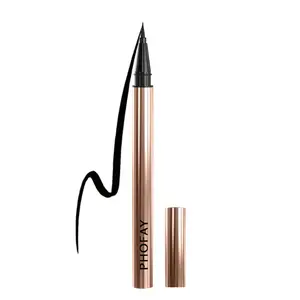 PHOFAY Ultra-Fine Felt Tip Liquid Eyeliner | Waterproof & Sweatproof Sharp Wing Liquid Eyeliner | Smooth Flow-Through Black Eyeliner