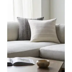 Becki Owens x Livabliss Mindy Modern Striped Cozy Accent Pillow Square