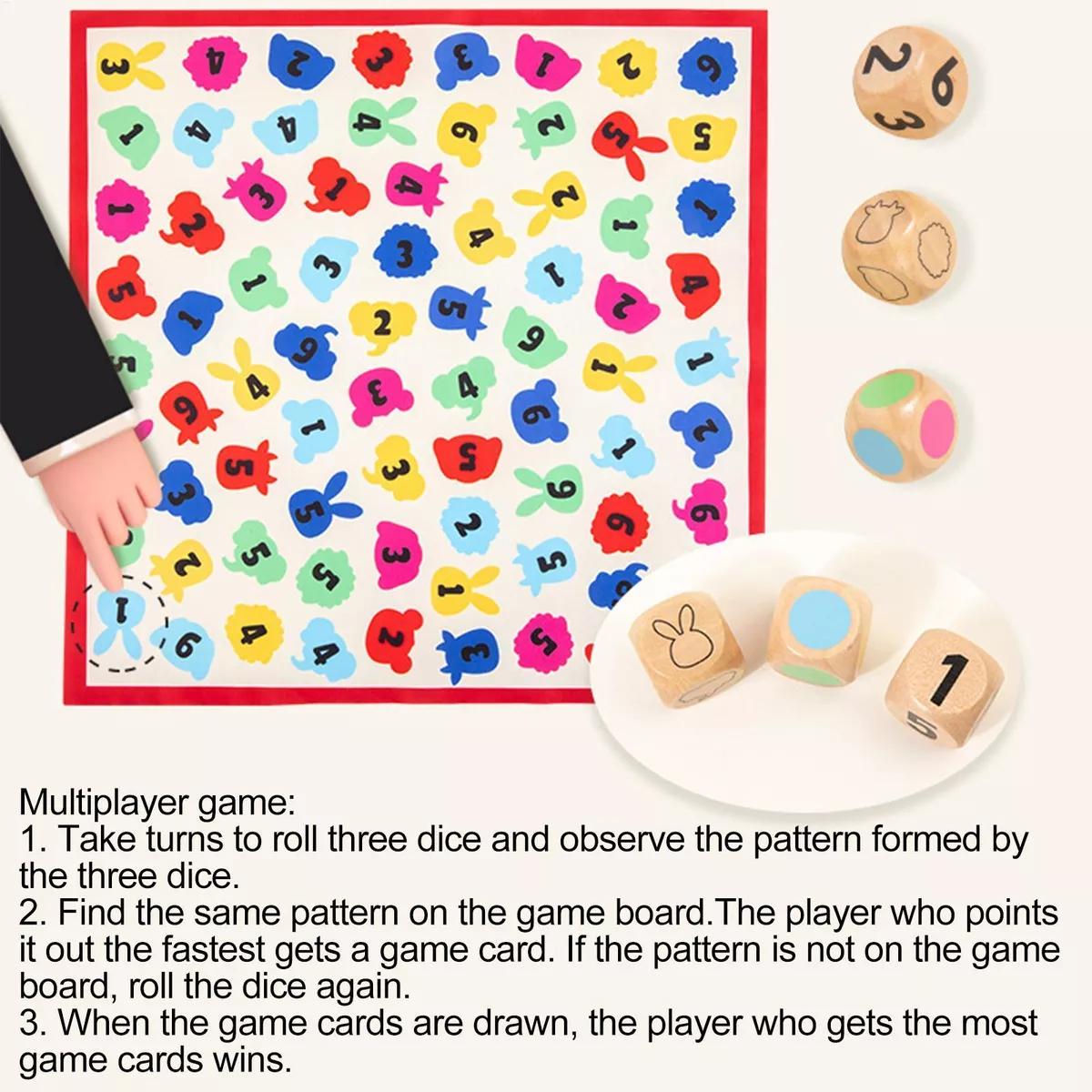 "Who Find It First" - Matching Games for Kids and Adult, Animal Color Number Matching Board Game,  Flash Card Travel Games Educational Learning Toy for Preschool Kindergarten Activities