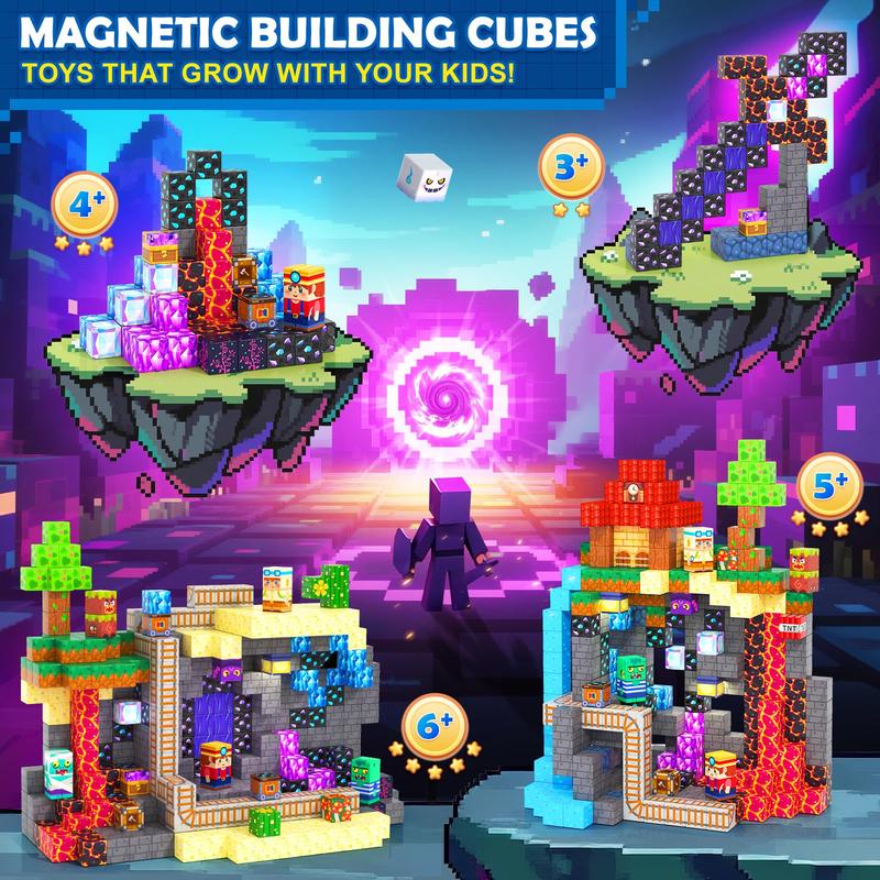 200PCS Magnetic Blocks with Drawstring Bag STEM Educational Sensory Toys Mine Magnet World Birthday Couple Christmas Gifts200PCS Magnetic Blocks with Drawstring Bag STEM Educational Sensory Toys Mine Magnet World Birthday Couple Gifts