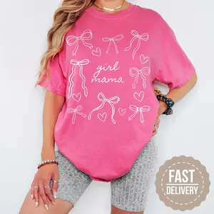 Girl Mama Girl Mama Tee Shirts Mothers Day Gift Coquette Girl Mama