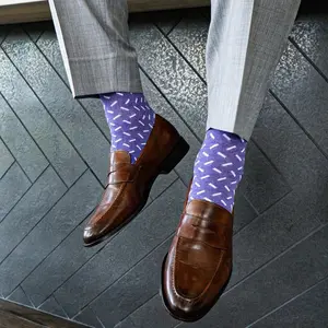 Violet Sprinkles - A Violet Sock with a Contrasting Sprinkle Pattern