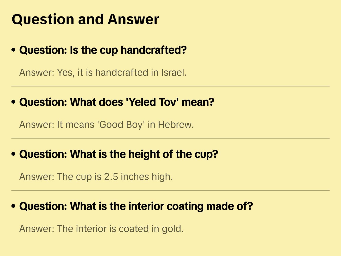 Yeled Tov Sterling Kiddush Cup