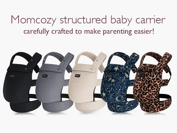 Momcozy Baby Carrier Newborn to Toddler, Ergonomic Cozy and Lightweight Infant Hip Seat Carrier for 7-44lbs Effortless for Hands-Free Parenting, Enhanced Lumbar Support Back Carry for Newborns Older babies