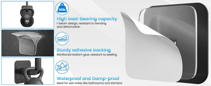 Hat Rack for Wall 4PCS - Self-Adhesive & Drilling Options, 30LB Capacity, Space-Saving Hat Organizer for Baseball Caps & Accessories, 2 Mounting Options Hat Hooks for Wall Closet Door Bedroom