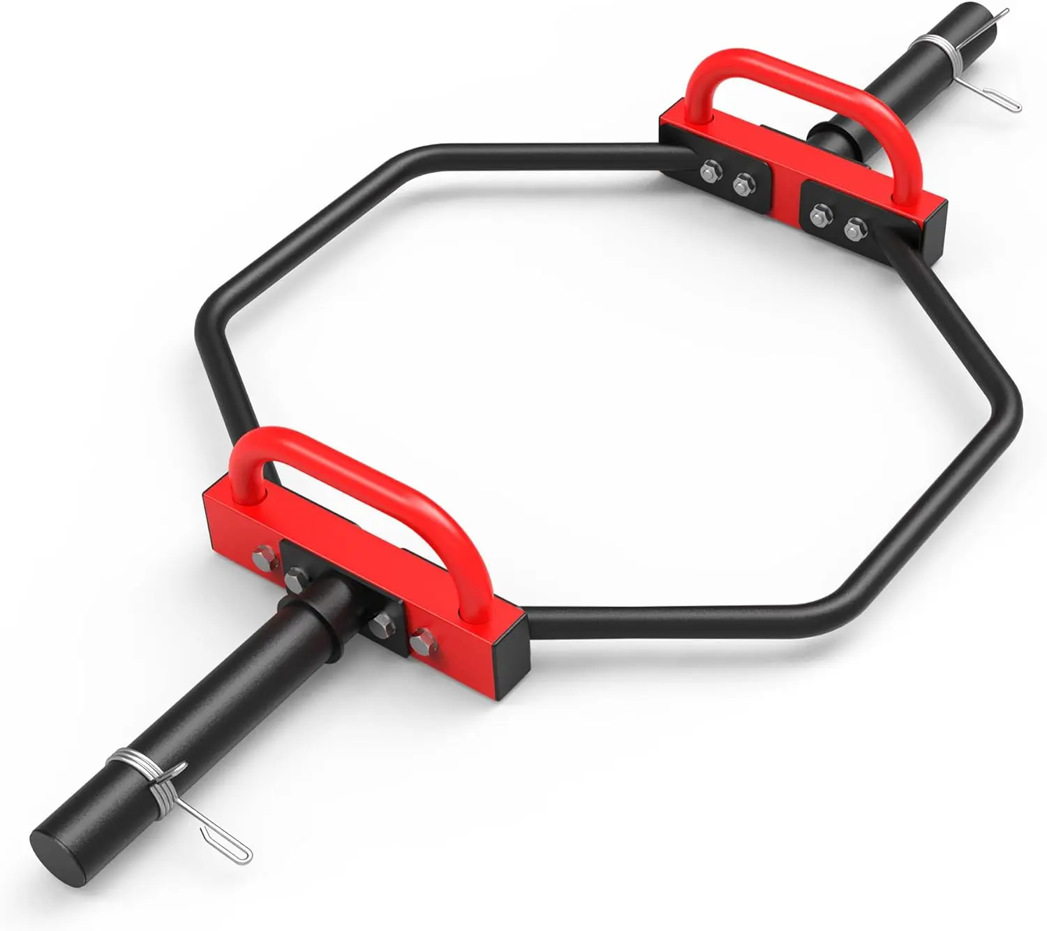 Solid Steel Olympic Hex Bar with Raised Handles, 48.6-in Strength Training Equipment for At Home Gym Workouts, Targets Quads, Hamstrings & Grip Strength, 400 lbs Capacity, Home Gym Equipment, Gym Equipment