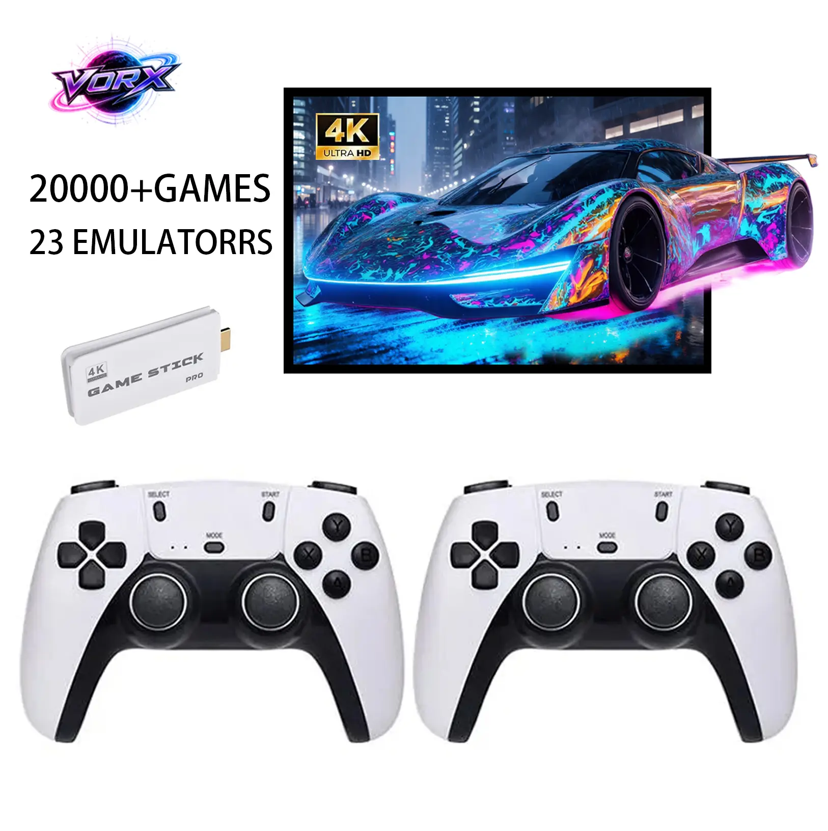 M15 Retro Game Console: Features 20,000+ built-in classic games and supports 23 emulators. Comes with 64GB of storage, a plug-and-play game stick, 4K HDMI output, and 2.4GHz wireless controllers; an ideal gift for boys or teenagers.