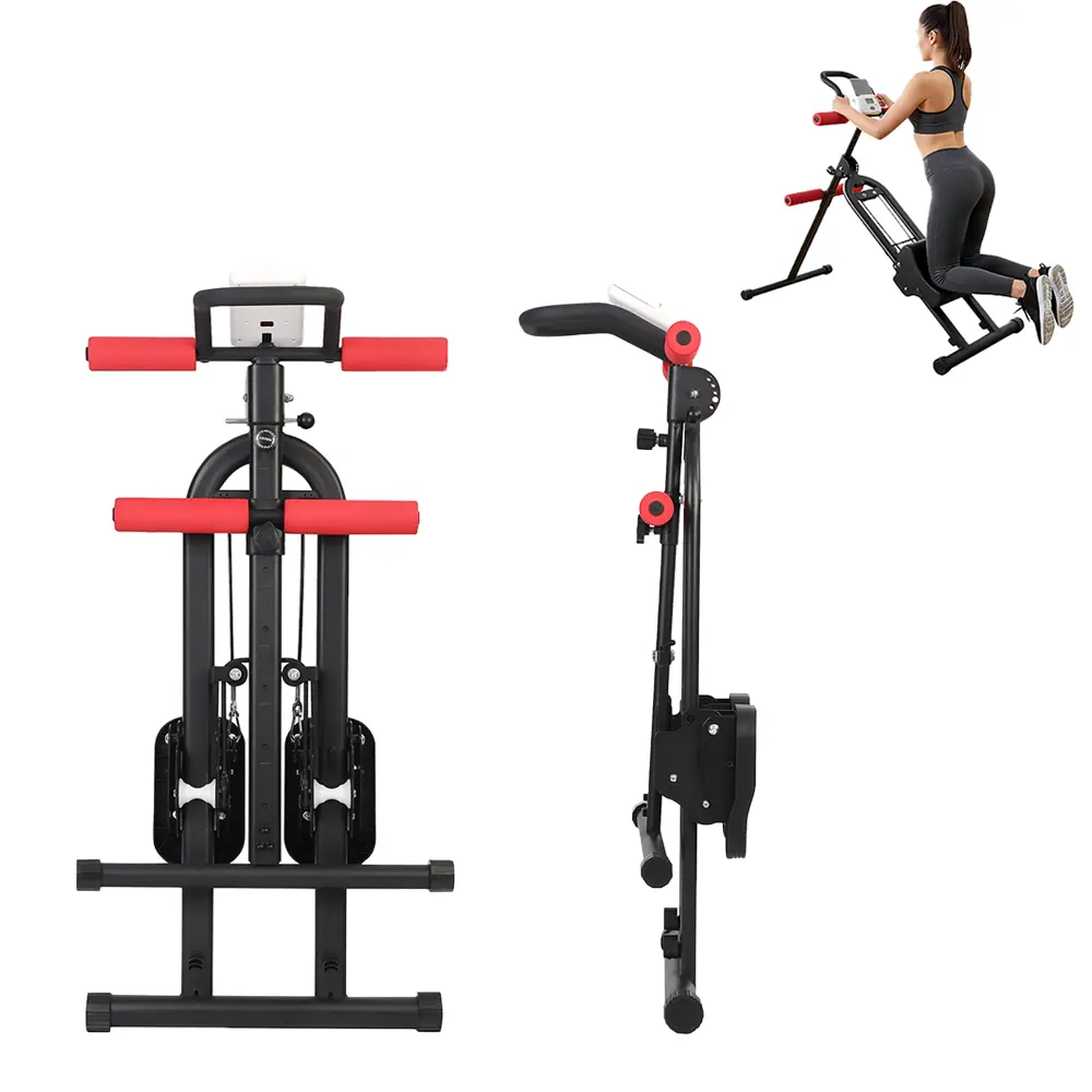 Portable Folding Stair Stepper, Home Stair Climber Exercise Equipment, Full Body Workout Trainer for Core Arms Legs Glutes