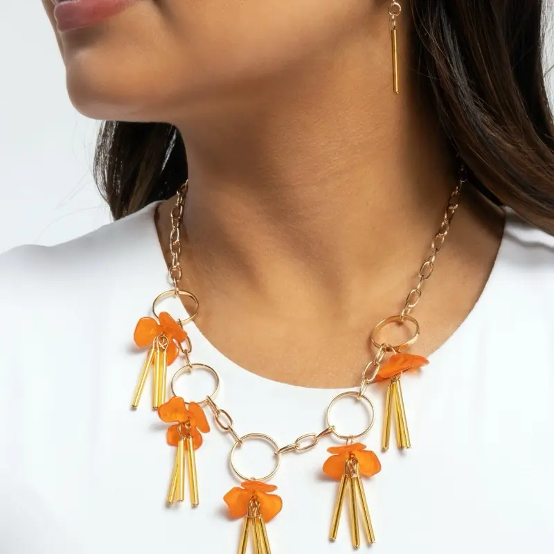 LEI of the Land Orange Necklace