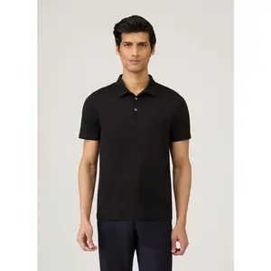 Sunspel Men’s Classic Jersey Polo Shirt - Black