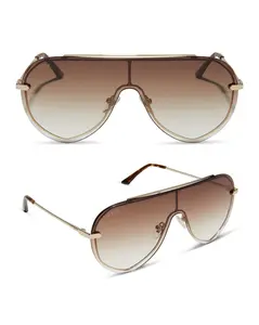 IMANI - GOLD + BROWN GRADIENT SUNGLASSES