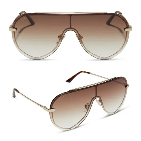 DIFF Imani Oversized Shield Designer Sunglasses