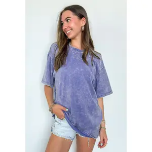 Melena Mineral Washed Relaxed Top - BACK IN STOCK