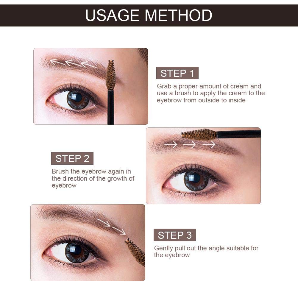 Venicare Eyebrow Dye Tint Waterproof Pour Eyebrow Gel Mascara Cream with Brush Kit 10ml