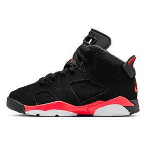 Little Kid's Jordan 6 Retro "Infrared Salesman" Black/Lt Crimson (IQ1277 001)