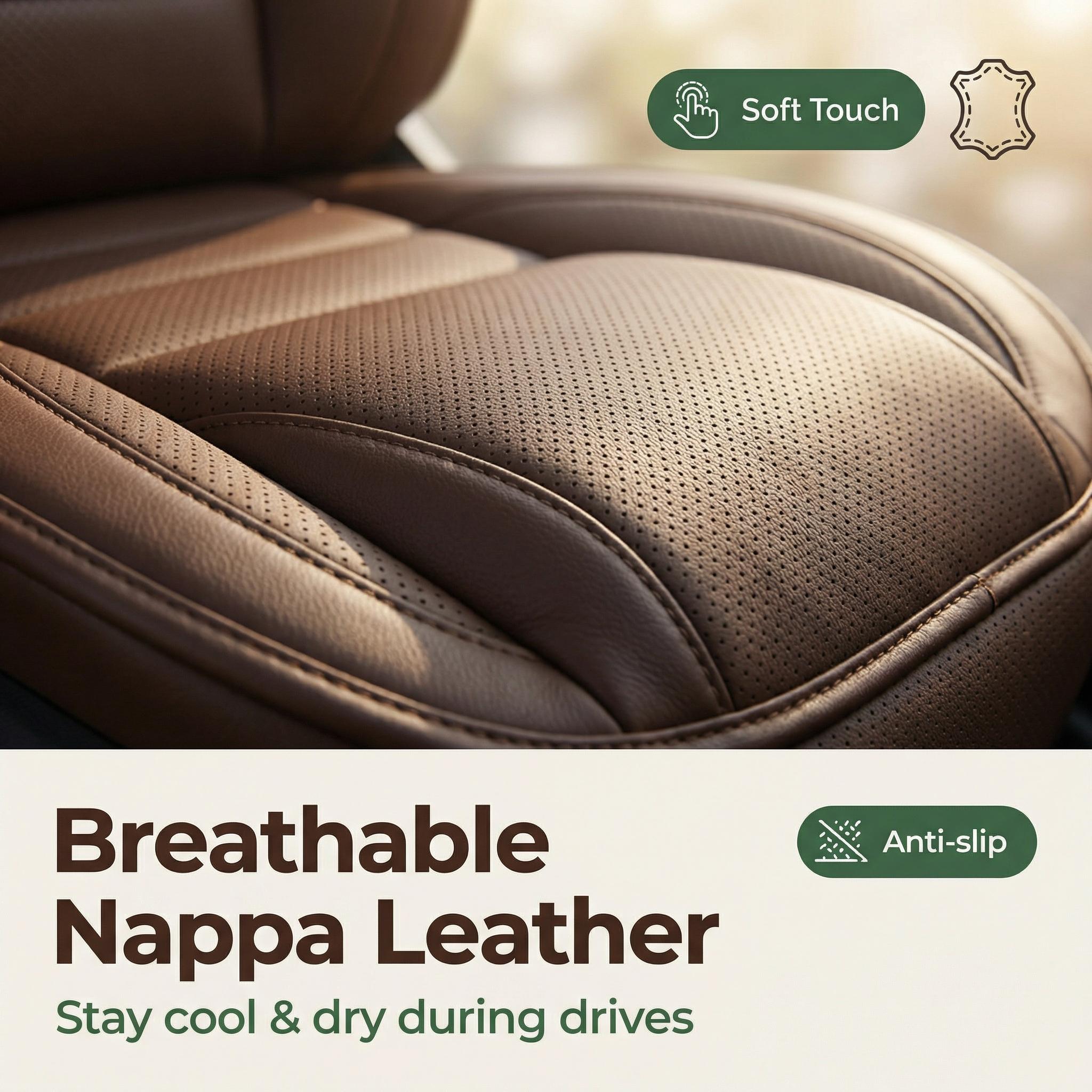 1 Piece For Chevrolet Car Front Seat Cover Protector Waterproof Breathable Five Layer Napa Leather Sit Cushion Pad Mat with Storage Bag Comfortable, Ergonomic Dual Support for Waist & Legs, Universal Fit for Car Sedans SUVs Pickups Trucks 1 Piece For Chevrolet Car Front Seat Cover Protector Waterproof Breathable Five Layer Napa Leather Sit Cushion Pad Mat with Storage Bag Comfortable, Ergonomic Dual Support for Waist & Legs, Universal Fit for Car Sedans SUVs Pickups Trucks