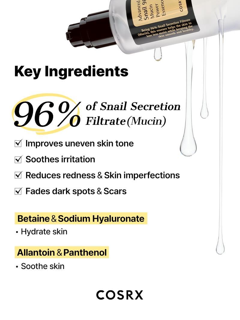 [COSRX Official] Snail Mucin Essence & Cream Duo - Lightweight Adults' Skincare Set, Cruelty-Free Moisturizer, Soothing, Repairing, Barrier Support, Hydrating, Radiance-Boosting, Plump Soft Skin, Dry Skin Beauty Products Multi-Pack for Glow Up