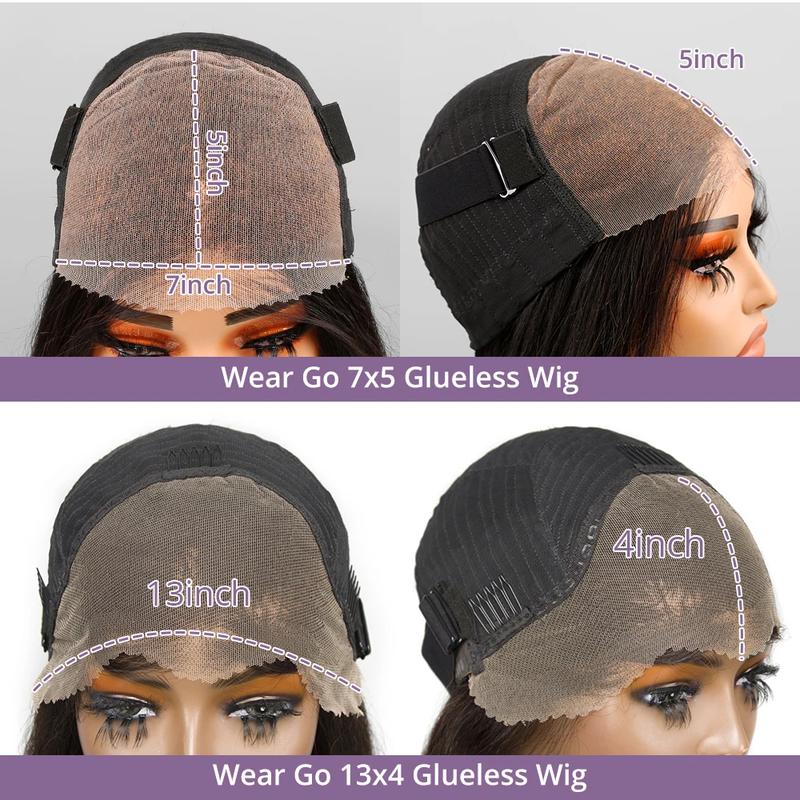 Bling Hair Glueless Wigs Human Hair Pre Plucked Pre Cut 7x5 Glueless 16-34 Inch Body Wave 13x4/6 Drawstring Human Hair 180% Put on And Go Glueless Wig For Black Women