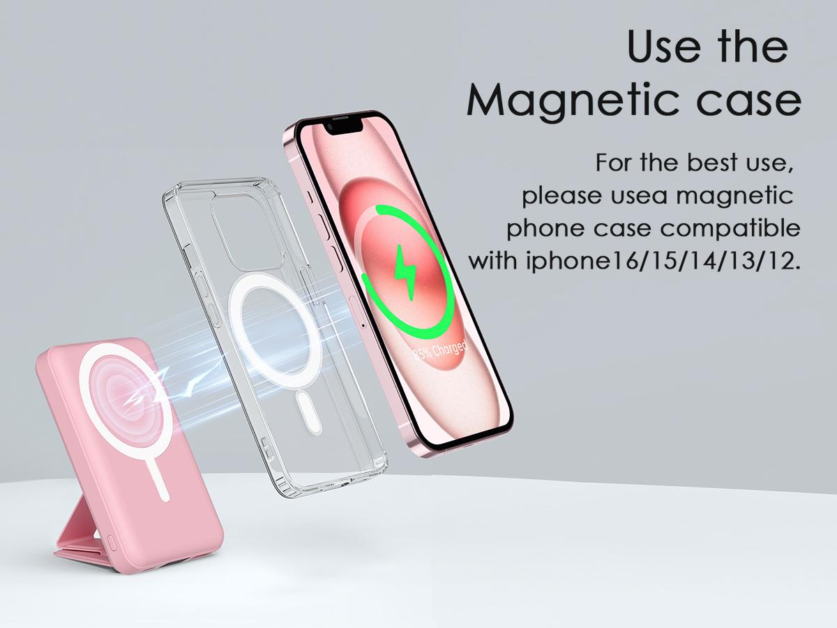 Podoru for MagSafe Battery Pack, Foldable 10000mAh Magnetic Power Bank Fast Charging Wireless Portable Charger for iPhone 17/16/15/14/13/12 Series